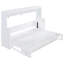 Lit double, couleur blanche, bureau hydraulique pliable, peu encombrant pour les petits appartements, support de 600 lb, espaces de rangement pour matelas intégrés,-367398018-367398017