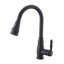 Commercial Black Kitchen Faucet With Pull Out Sprayer, Single Handle Single Lever Kitchen Sink Faucet