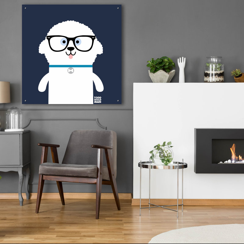 «Bow Wow Bichon Frise» par Todd Art, H 36 po x l 36 po