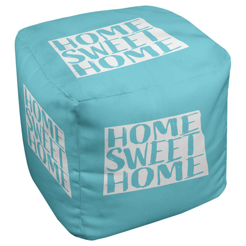 Repose-pieds cube north dakota the home, Bleu sarcelle