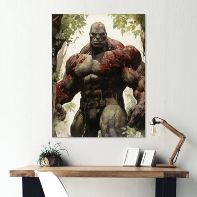 Green Superhero Giants - Giants Metal Wall Art