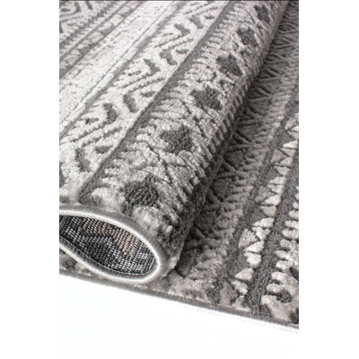 Ademara Geometric and Trellis Indoor / Outdoor Area Rug