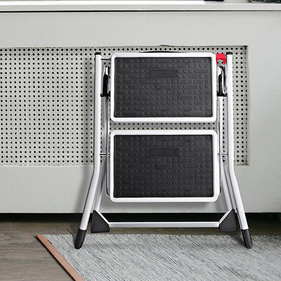 2 - Step Steel Lightweight Folding Small Step Ladder