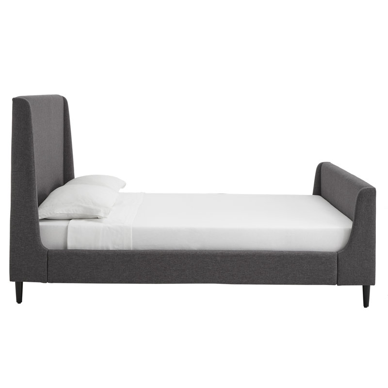 Antoinette Upholstered Wingback Bed, Full/Double