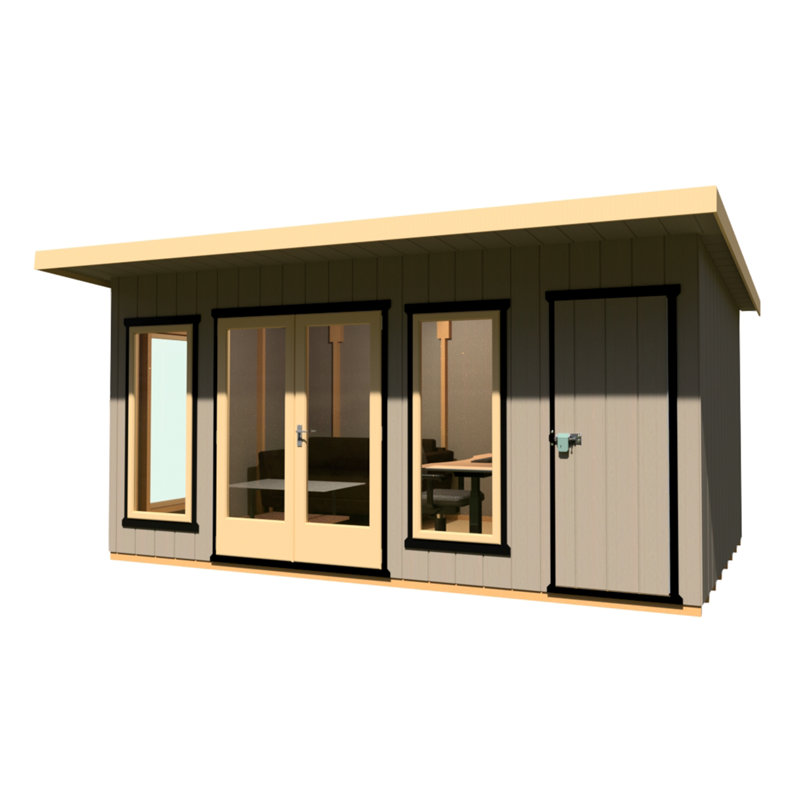Shire Cali Home Office 16 Ft X 8 Ft With Side Shed