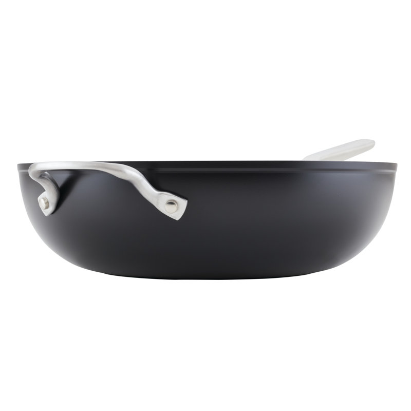 KitchenAid Hard-Anodized Induction Nonstick Wok with Helper Handle, 12.25-Inch, Matte Black