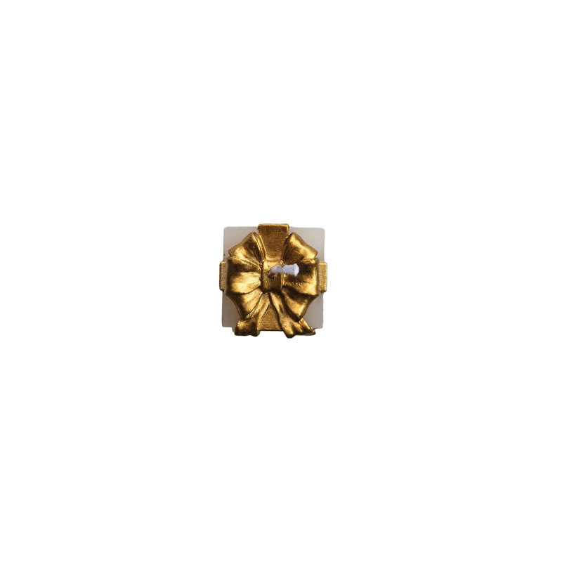 2-Piece Tall Unscented Package Shaped Taper Candles In Box, Cream/Gold, 10” x 1.25” Taper