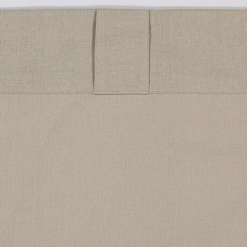 Ballast Cotton Semi Sheer Curtain Single Panel, 50'' W x 95' L, Brown