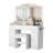 Vanity Desk with Mirror and Lights, Vanity with 10 LED Lights, Features 3 Drawers, 2 Cabinets