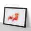 Lone Pink Flamingo in Abstract - Picture Frame Painting Print-55580620-55580619