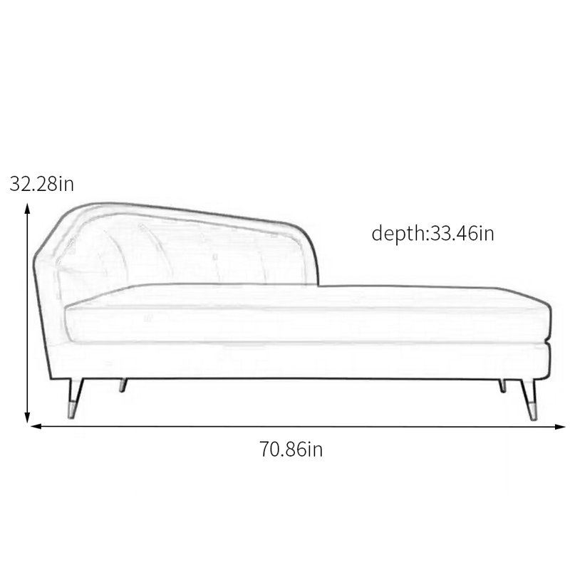 Chaise longue respirante avec structure en bois, Orienté à gauche (vu de face)