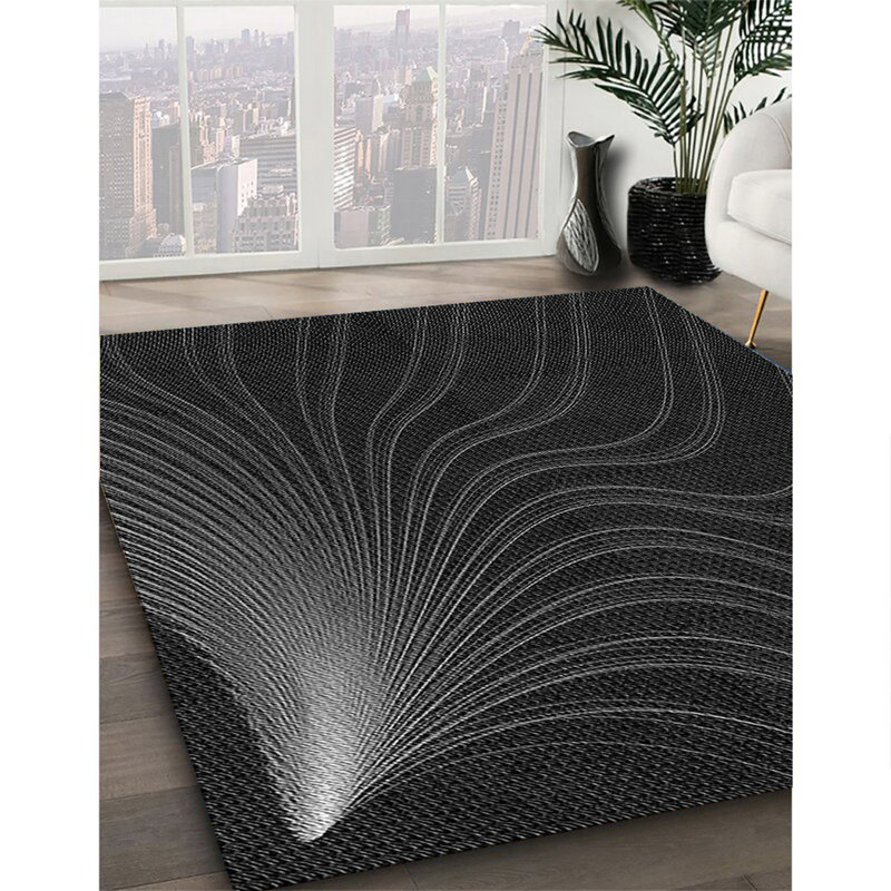 Tapis 100% lavable à la machine Pat1832GRY, Carré 8 pi