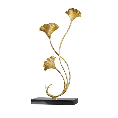 Creative Pure Copper Ginkgo Leaf Ornament: Modern Luxe Decor For Living Room, TV Stand, Coffee Table, Entryway, Bar Cabinet - Nordic-Style Decoration