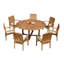 Wave Outdoor 6 - Piece Teak Dining Set-1985331096-1985331100