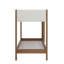 Lit superposé simple en bois d'hévéa simple, cadre de lit superposé rembourré avec échelle