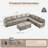 10-Piece Modern Upholstered Sectional Sofa-767661102-767661103