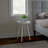 2-Tone Tray Top Round End Table, White-357658347