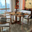 Table de salle à manger rectangulaire Modern Farmhouse 62 "en bois de manguier naturel fabriqué à la main avec attaches magnétiques
