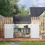 4.5 Ft. W X 2.5 Ft. D  35 Cu.ft  Resin Horizontal  Waterproof Garbage Shed