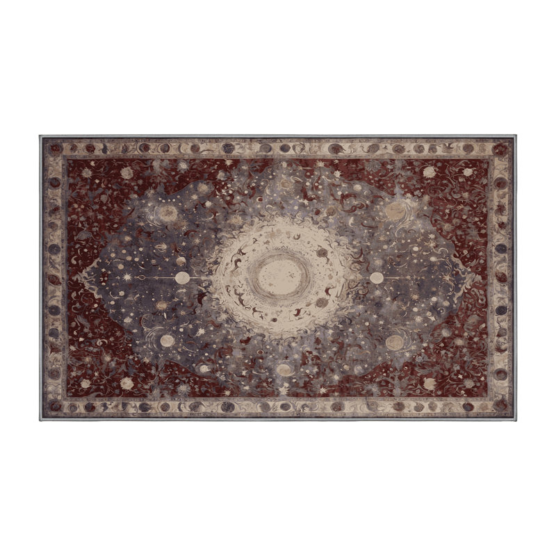 Tapis gris lavable à la machine, Rectangle 7 pi x 9 pi