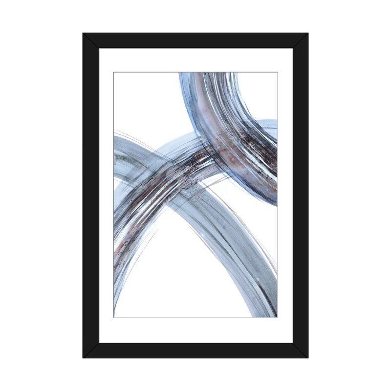 « lines ii », impression sur toile, Papier d'art encadré noir, Blanc, H 24 po x l 16 po x P 1 po