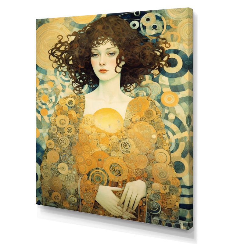 Femme chef-d'œuvre sur toile, H 44 po x l 34 po x P 1,5 po, Toile tendue