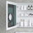 24'' W X 26'' H Surface Frameless Mirror Medicine Cabinet, Beveled Mirror Edges Bathroom Medicine Cabinet, Left Opening Door-821183028
