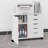 Liutcho Mobilable Wood File Storage Cabinets with Power Outlets and Door Home Office Lateral Filing Cabinet with Lock Printer Stand for Home Office