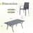 8-Person Rectangular Patio Dining Set With Stackable PVC-coated polyester Chairs-1520043273