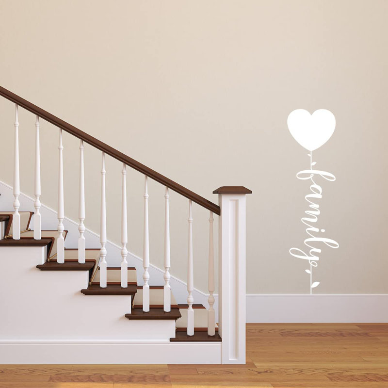 Text & Numbers Non-Wall Damaging Wall Decal, 21" H x 6" W, White