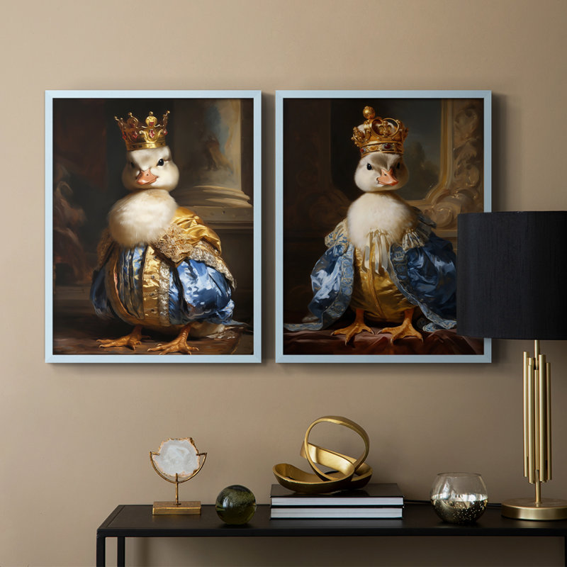 ANIMALS Series CCV - reproduction encadrée de qualité supérieure - prête à être accrochée - aucun clou requis - aucun clou requis