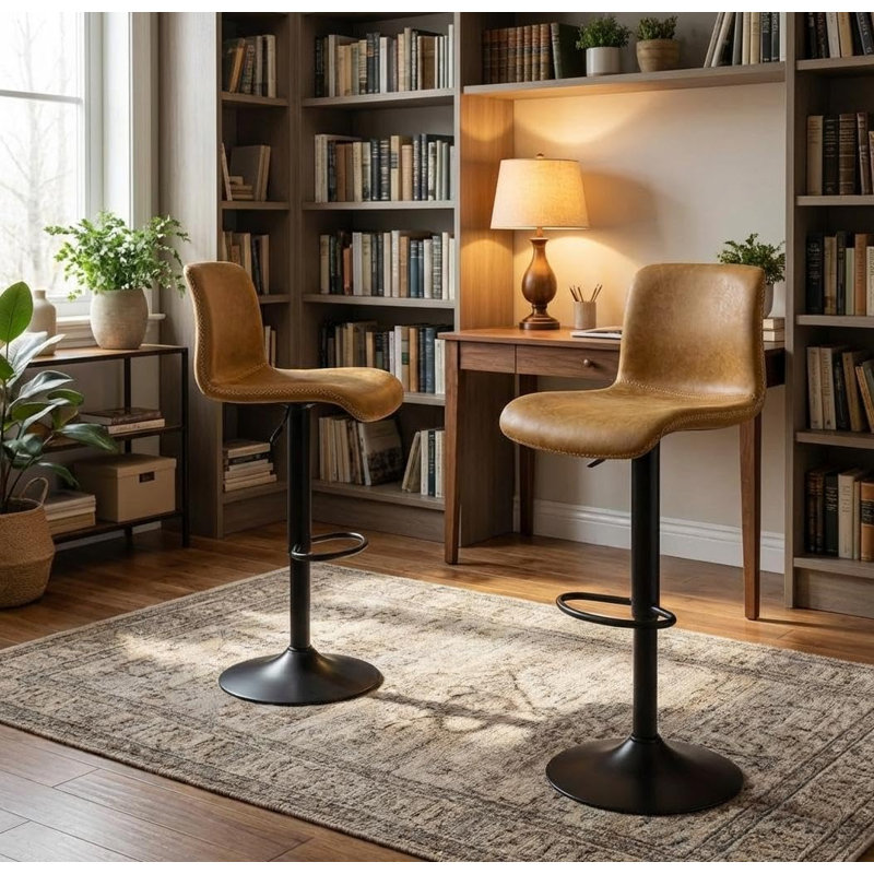 Faux Leather Accent Chair, Brown, 2