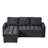Reclining L-Shaped Sectional Sofa with Pull-Out Bed Storage and USB Charging