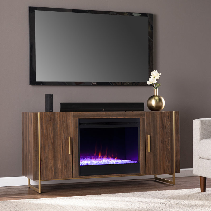 Duvivier Color Changing Fireplace with Media Storage