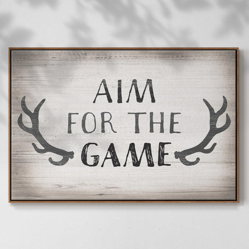 «Aim Game», reproduction sur toile, Noyer, H 27 po x l 41 po x P 2 po