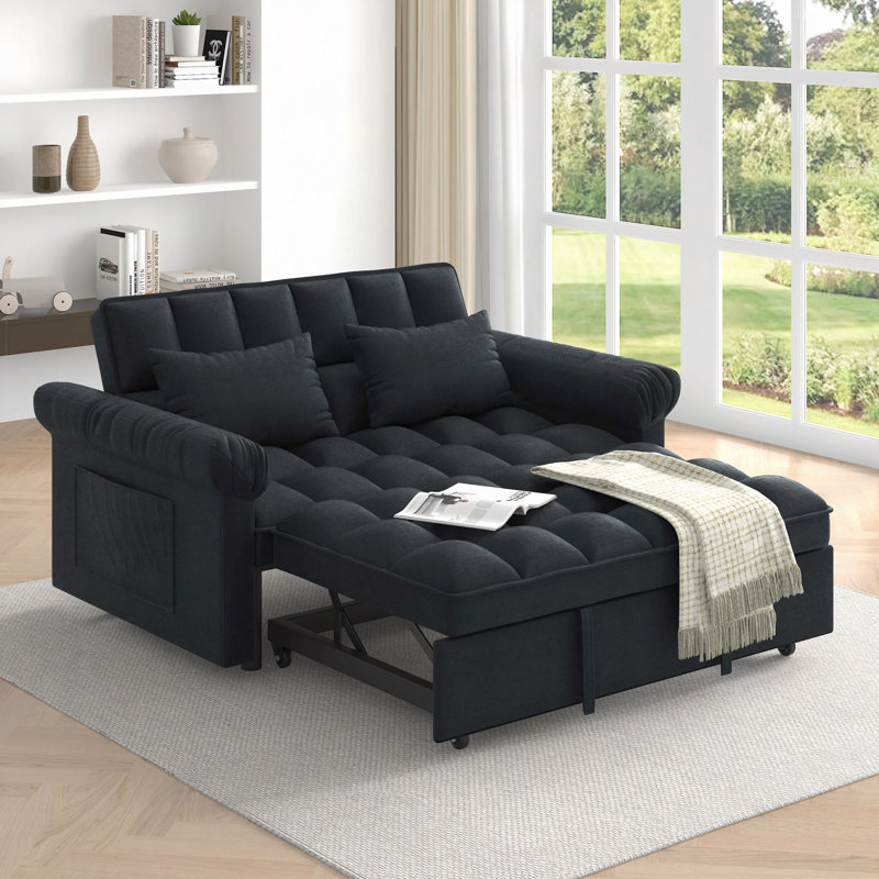 Canapé-lit avec lit escamotable Loveseats, Noir