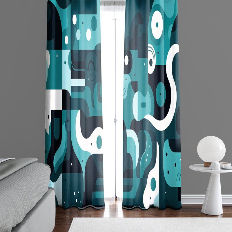 Paire de rideaux semi-transparents en polyester Eleanore, L 56 po x L 78 po