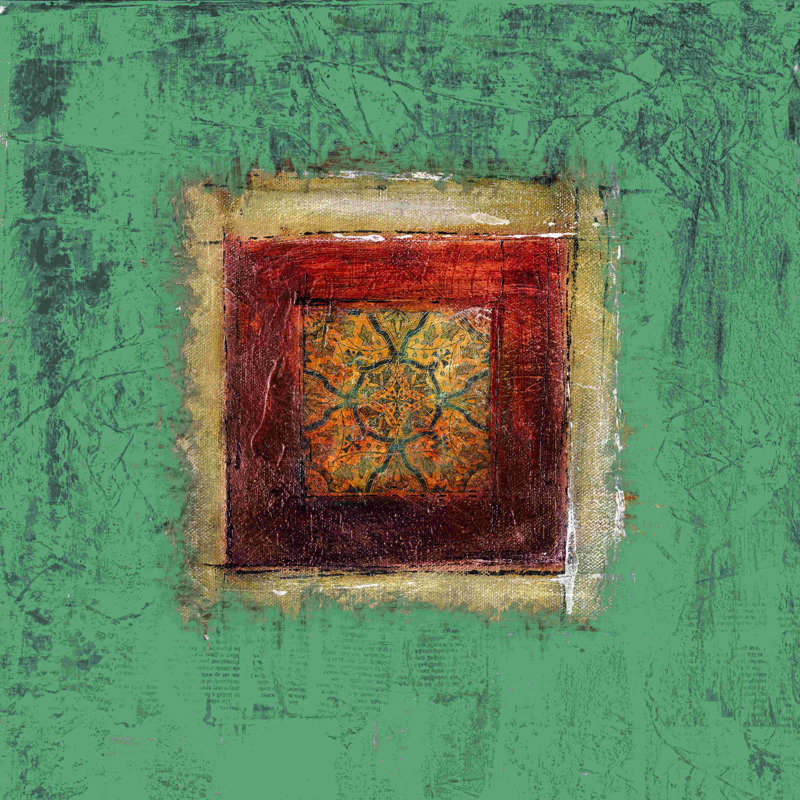 Distesquares peints 2, H 12 po x l 12 po