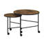 Ensemble de 2 tables gigognes avec roulettes