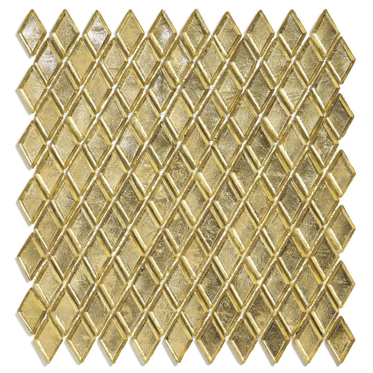 Buvango 7/8" x 1-5/8" Diamond Glass Mosaic