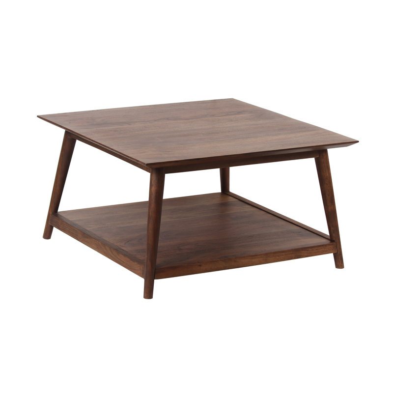 Portola Solid Wood Single Coffee Table, Brown