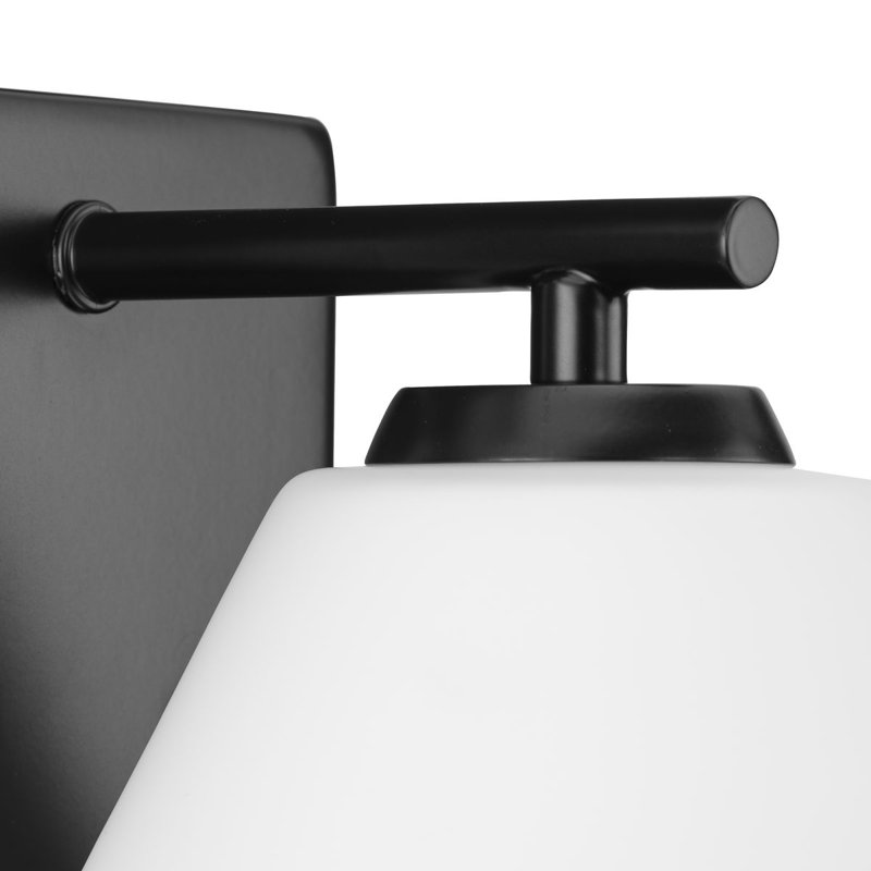 Éclairage de coiffeuse à intensité variable Audryna, Noir mat