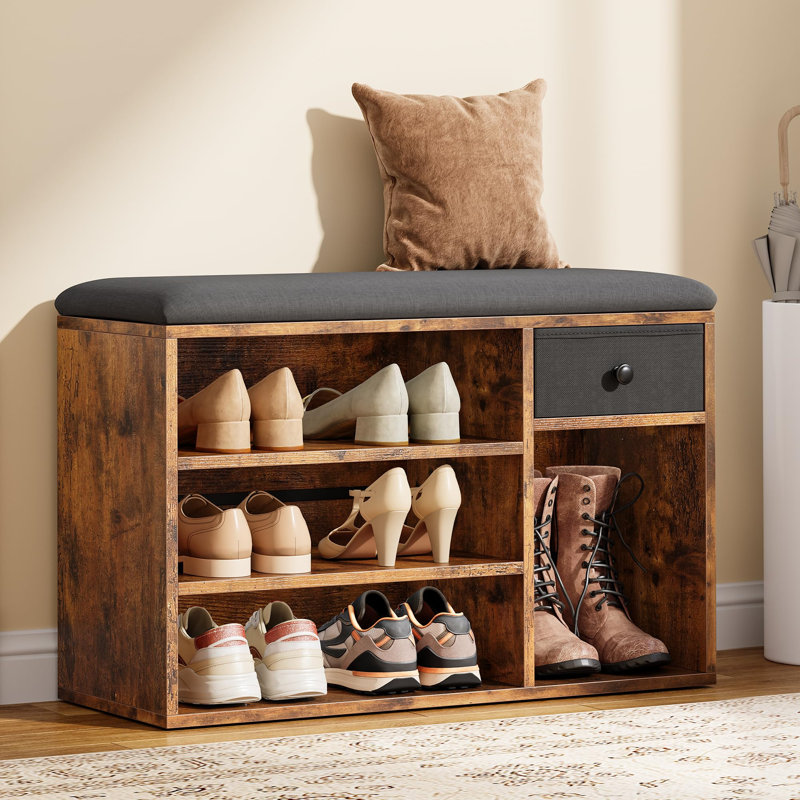 7 Pair Stackable Shoe Storage Bench
