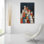  «Pile Of - Dogs» par Doron David, art mural en verre acrylique, 24 po x 36 po