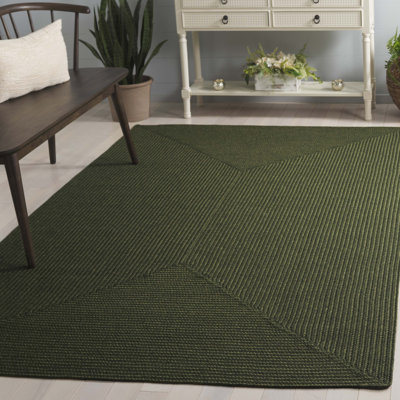 Garbrand Braided Hand Woven Performance Machine Washable Solid Colour Rug