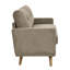 67.7" Wide Mid - Century Modern Upholstered With Wooden Legs, 34.11 In Height, Reading Lounge Contemporary Solid Wood Camel , Tea