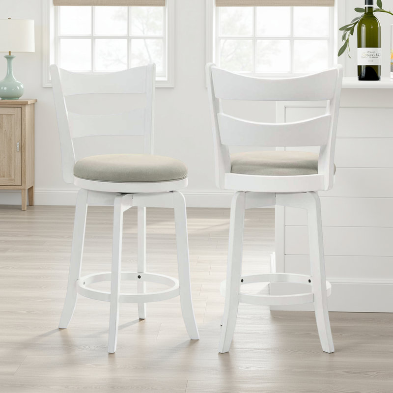 Tabouret de bar Baum, Gris, 2, Tabouret de comptoir (siège d'une hauteur de 26 p