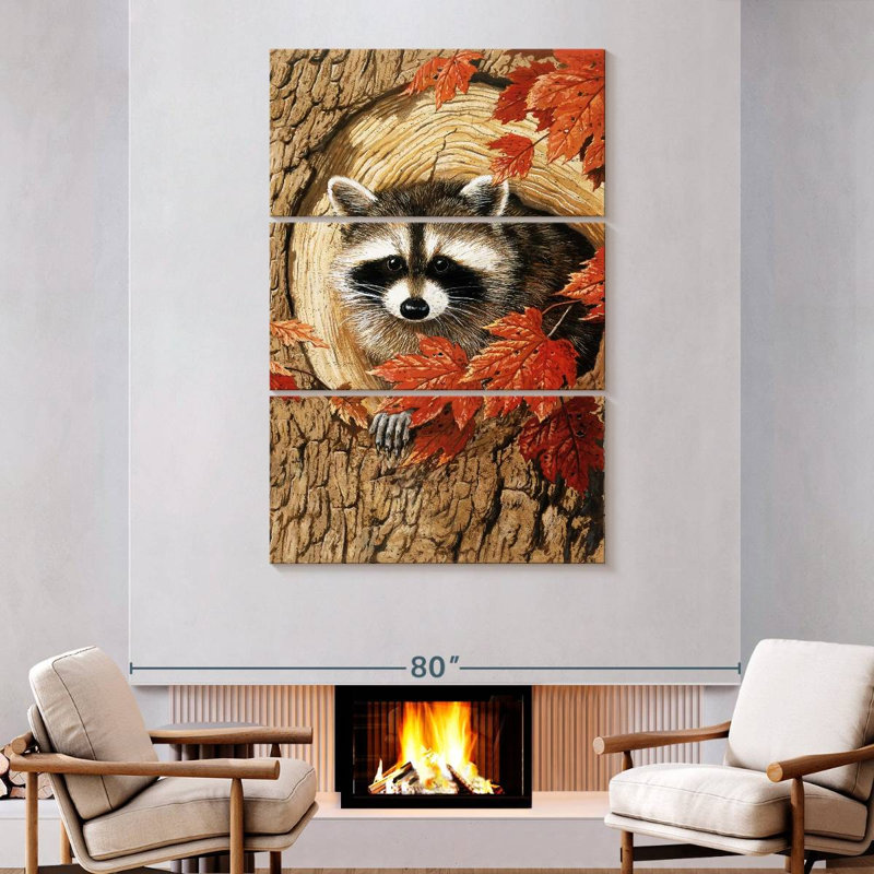 Brampt Raccoon, 65" H x 42" W