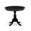 L'ensemble de salle à manger 3 pièces comprend une table de cuisine ronde avec plateau de table noir brossé et 2 chaises empilables en tissu de polyester, noir brossé-778365747