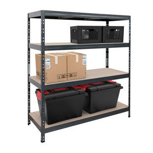  Sterilite 4 Shelf Cabinet, Heavy Duty and Easy to Assemble Plastic  Storage Unit, Organize Bins in the Garage, Basement, Attic, Mudroom, Gray,  1-Pack : Home & Kitchen